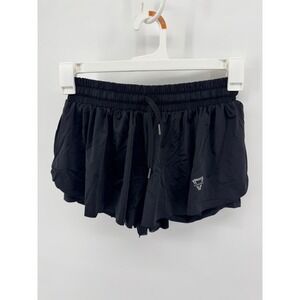 ATHLETIC WORKS Black Athletic Shorts Women's Size M Drawstring Logo